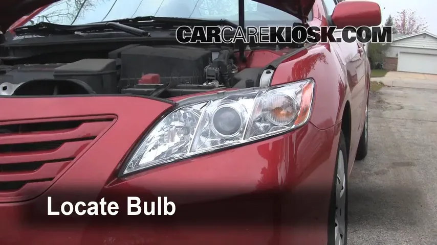 2008 Toyota Camry LE 2.4L 4 Cyl. Lights Headlight (replace bulb)